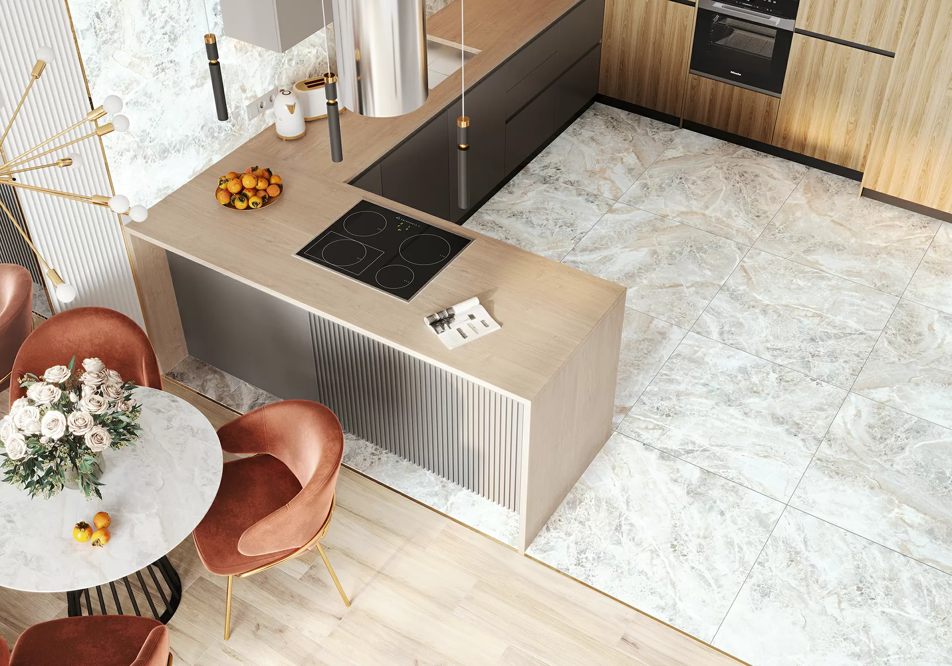 Керамогранит GFU57WAV04L Wave 570*570*9