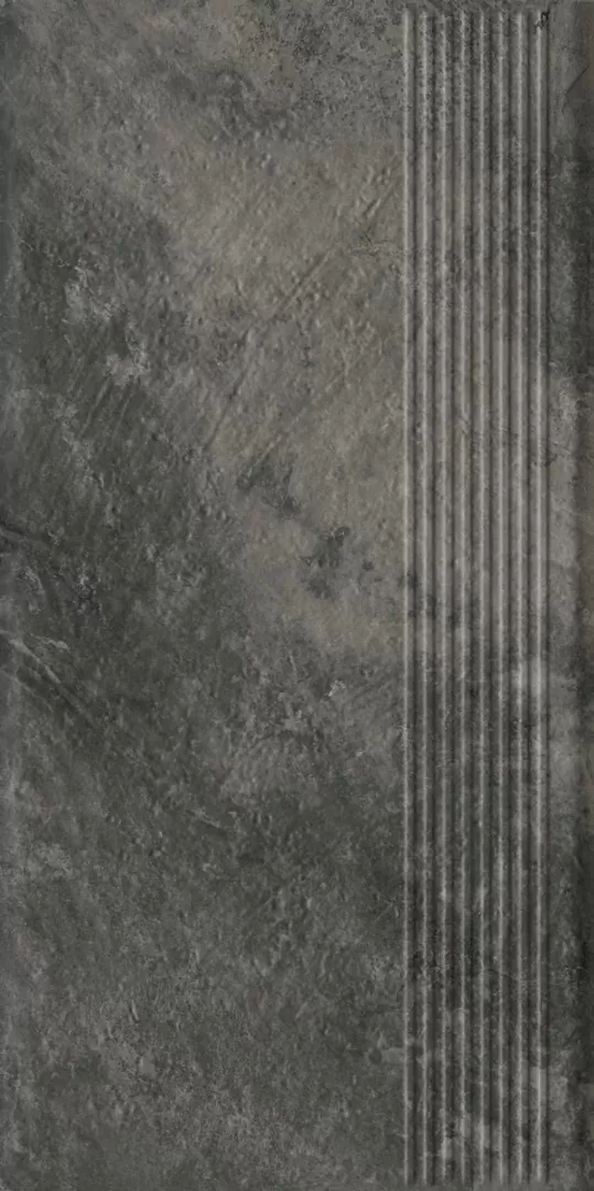 Клинкерная плитка Ardis Dark Stopnica Prosta Struktura Mat 30x60