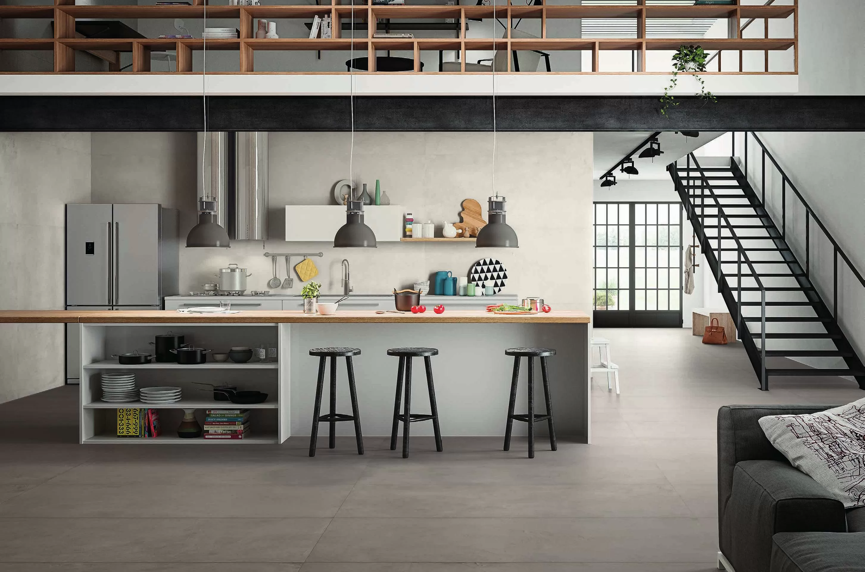 Керамогранит SU02BT Spatula Trat.AVORIO SQ. 120X60