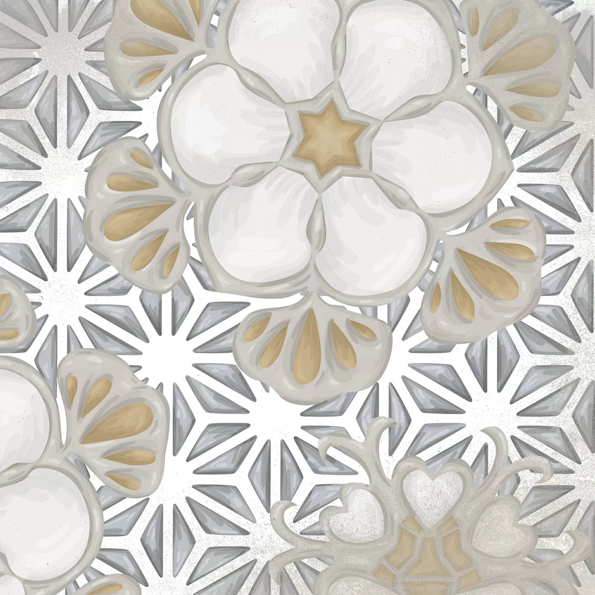 Керамогранит Flore Gris 20x20 (микс)