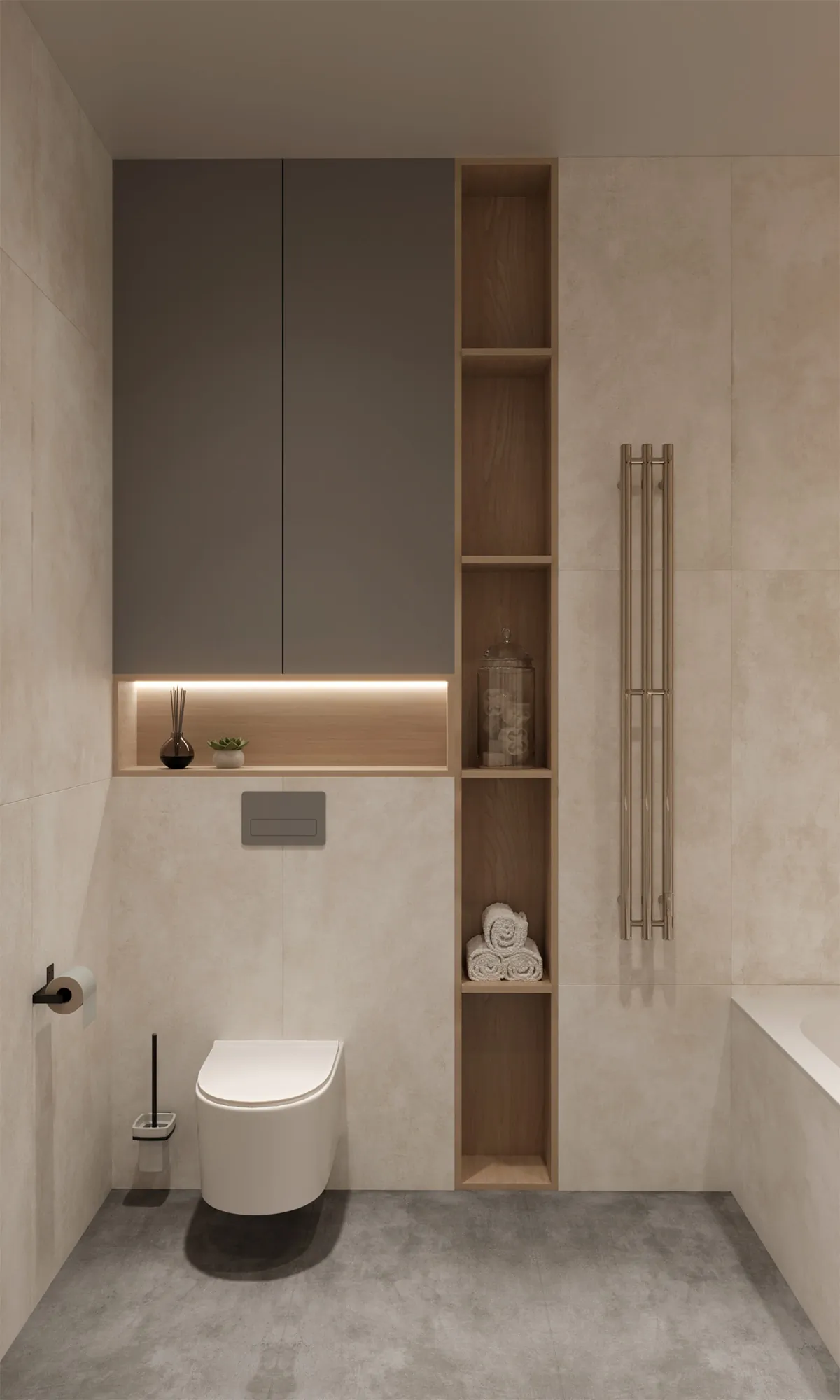 Керамогранит RT7005-A Cementum Light Grey Matt Rustic 60x120