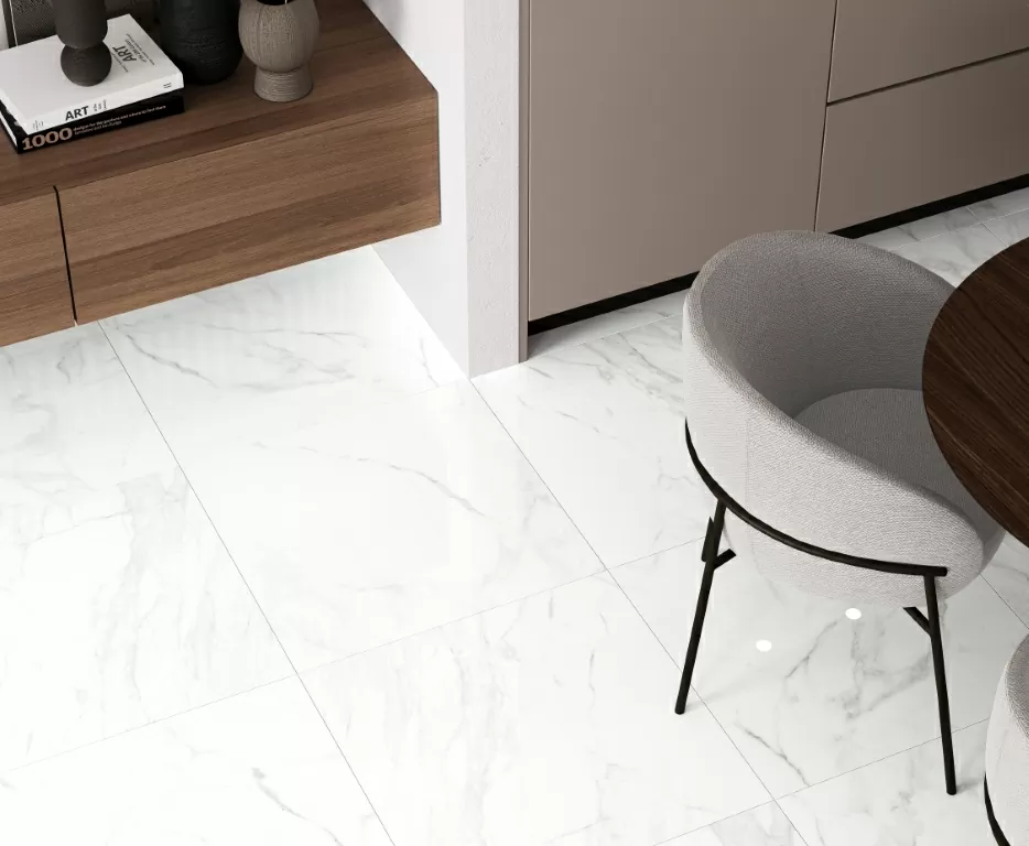 Керамогранит Calacatta Faro Grey Белый Полированный 80х80