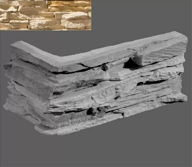 Искусственный камень Угловой элемент Перуджа 055 20/10x10x3,5