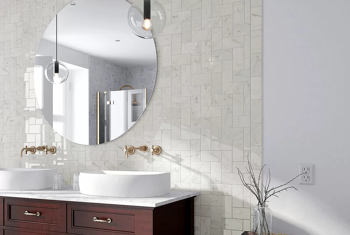 Плитка 23082 CARRARA InMetro Matt 7,5х15