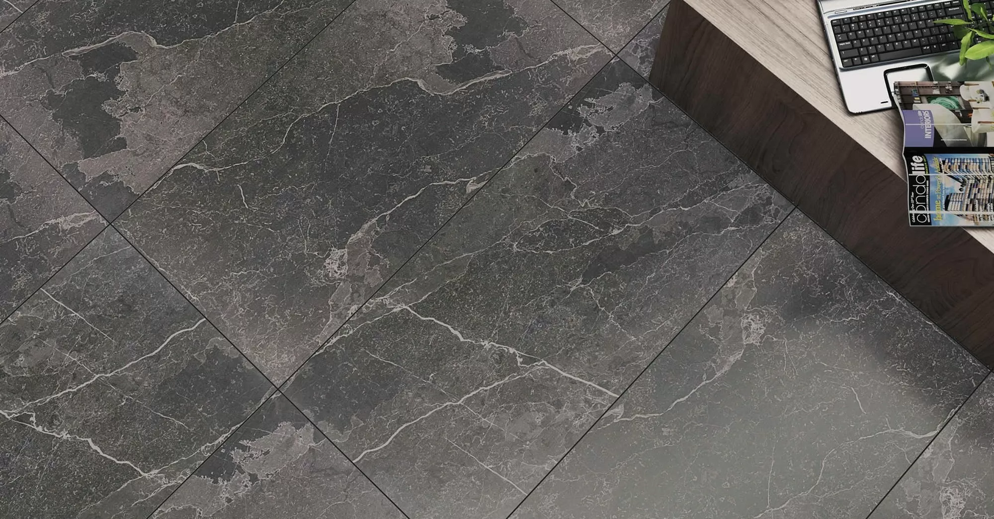 Керамогранит Gemstone Anthracite Lappato Rectified 60x120