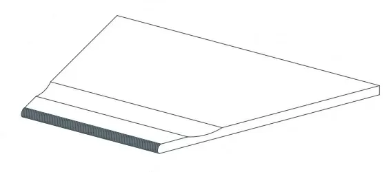Керамогранит 620090000789 Drift White Bordo Piscina Angolo Dx 30x60
