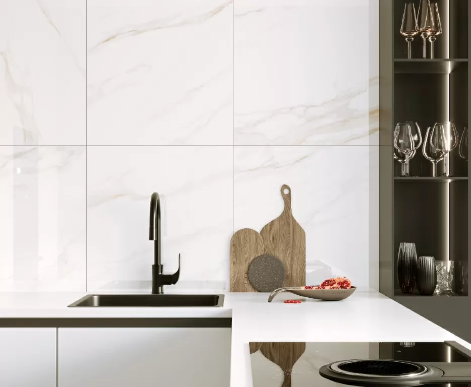 Керамогранит Calacatta Regal Gold Белый Матовый 80х80