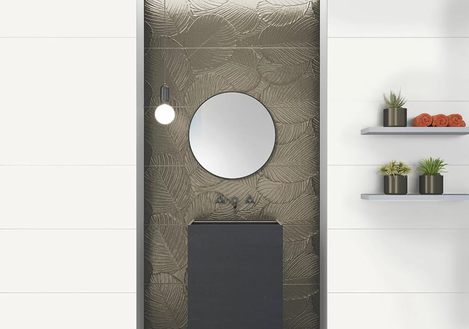 Плитка LEAF COLOURS SILVER 33*100