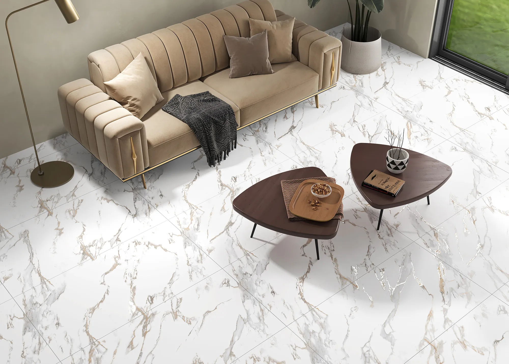 Керамогранит FP1019-A Calacatta Bianco Full Polished 60x120