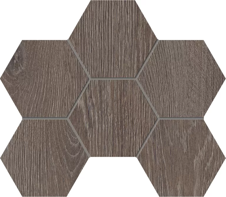 Мозаика Мозаика KW03 Kraft Wood Wenge Hexagon структурированный 25x28,5