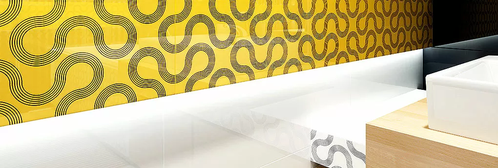 Плитка O-SPI-WTU231 Spin Black Geo 25x75
