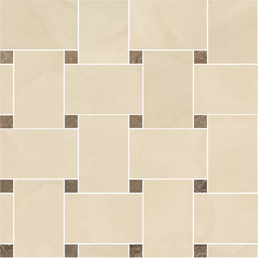 Керамогранит 240534 MARBLE MOSAICS INTRECCIO BEIGE-MARRONE 29,1x29,1