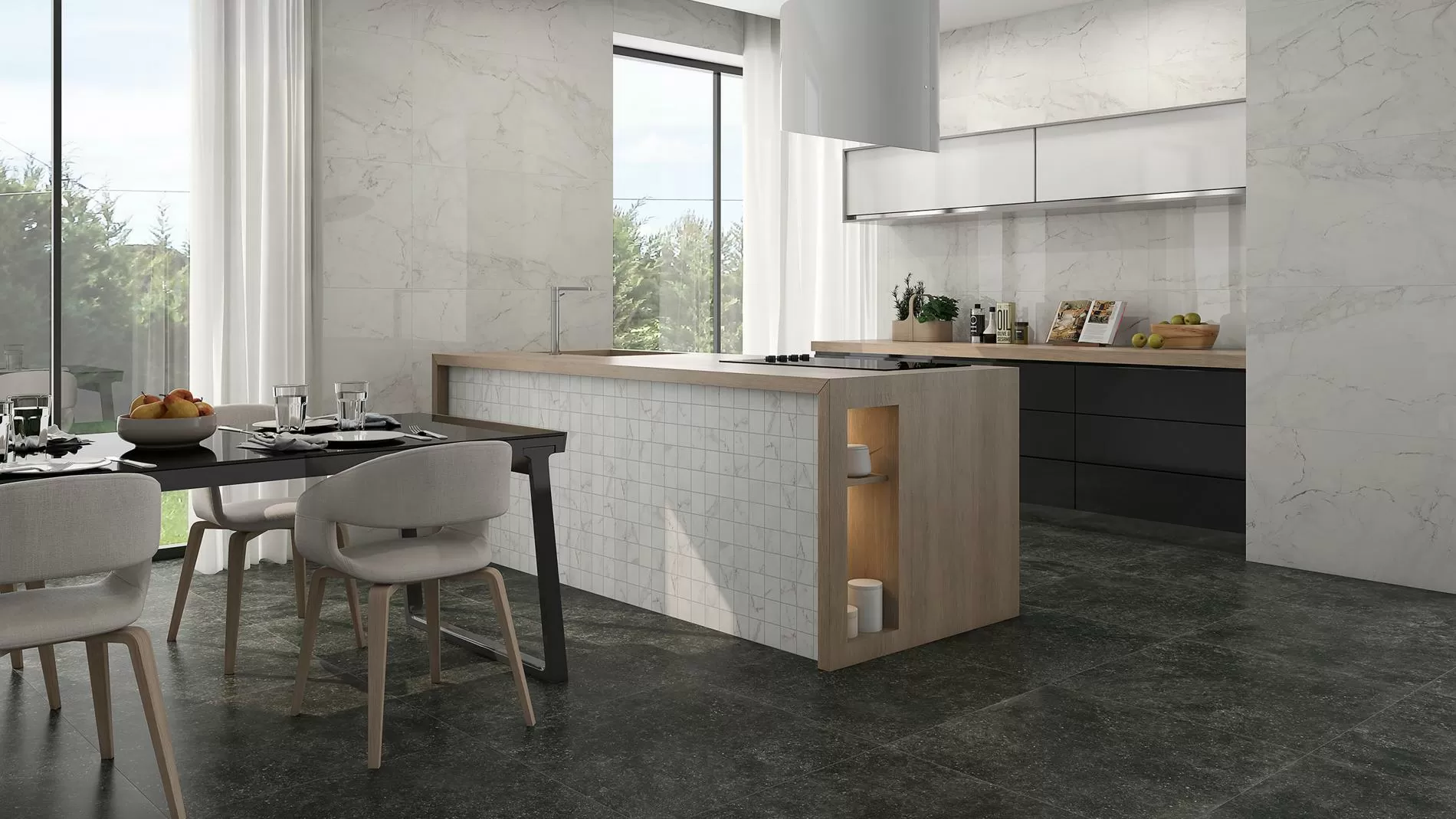 Керамогранит MARBLES LUCCA Blanco 60x120