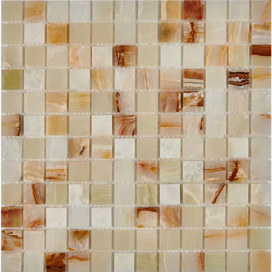 Мозаика PIX204 Jade verde из оникса полированная 23x23 305х305х6