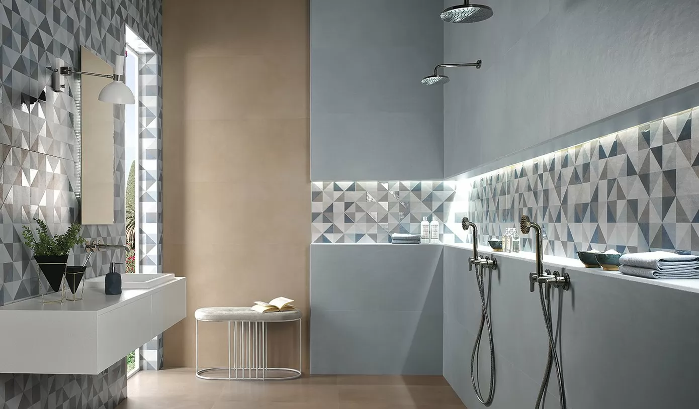Плитка fQDC Milano Mood Flower Blu RT 50x120