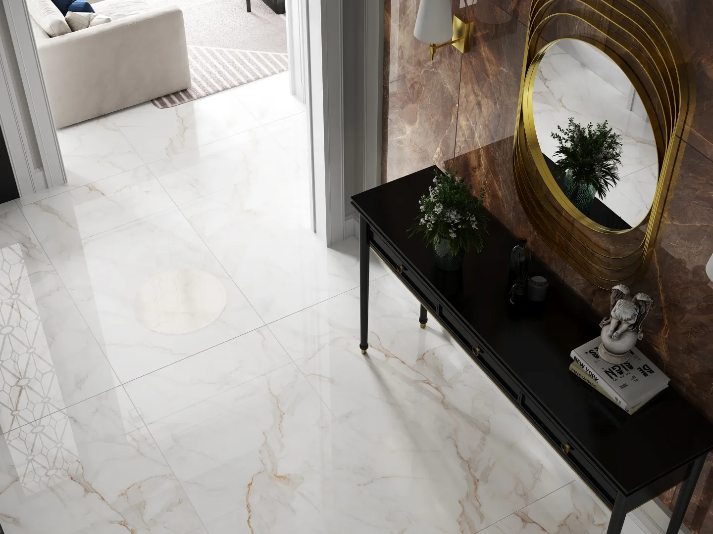 Керамогранит MOGXL5001 Marble Brown полированный 80x160x9