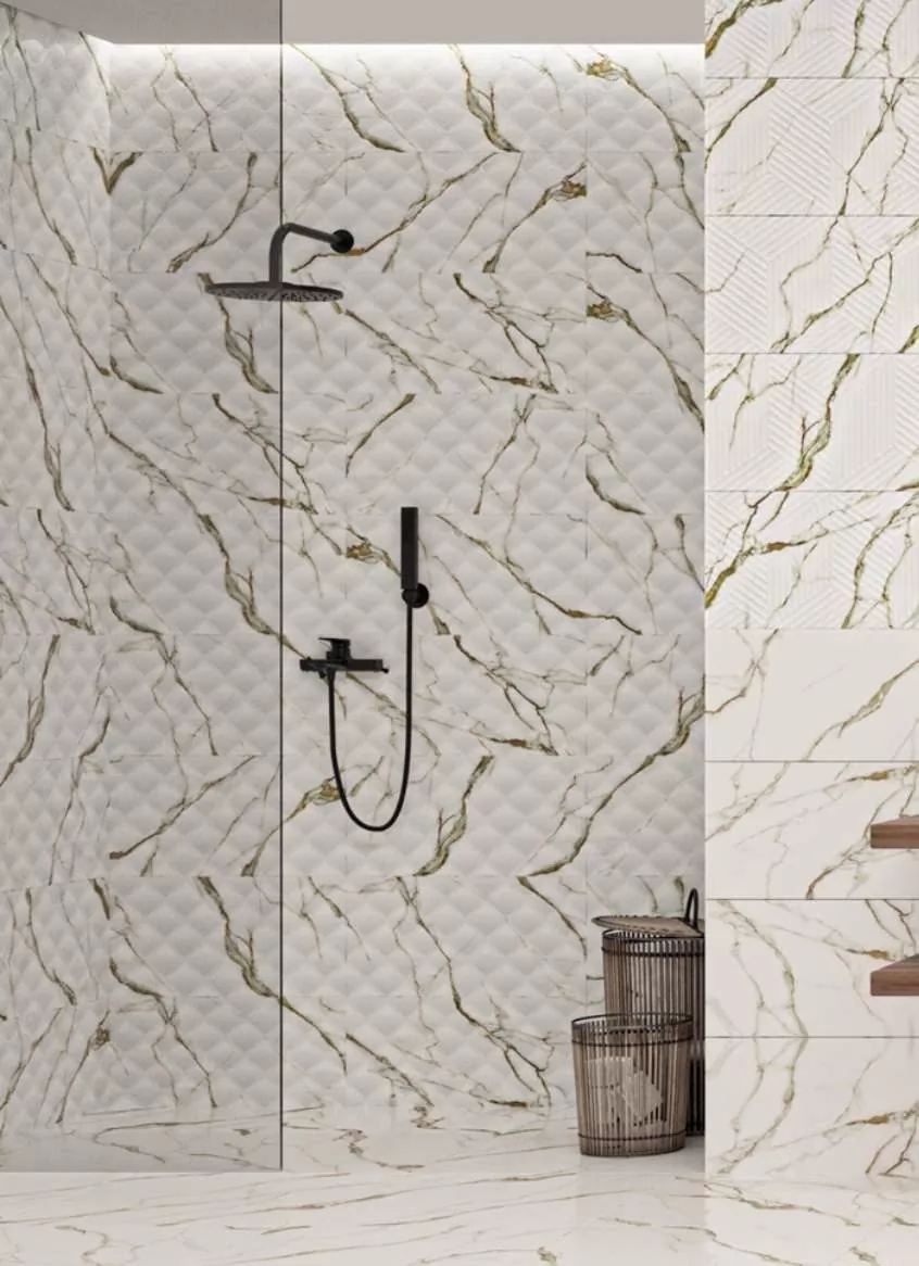 Плитка LE63063A-F53 Bianco Carrara Oro Cubo Rectificado 30х60