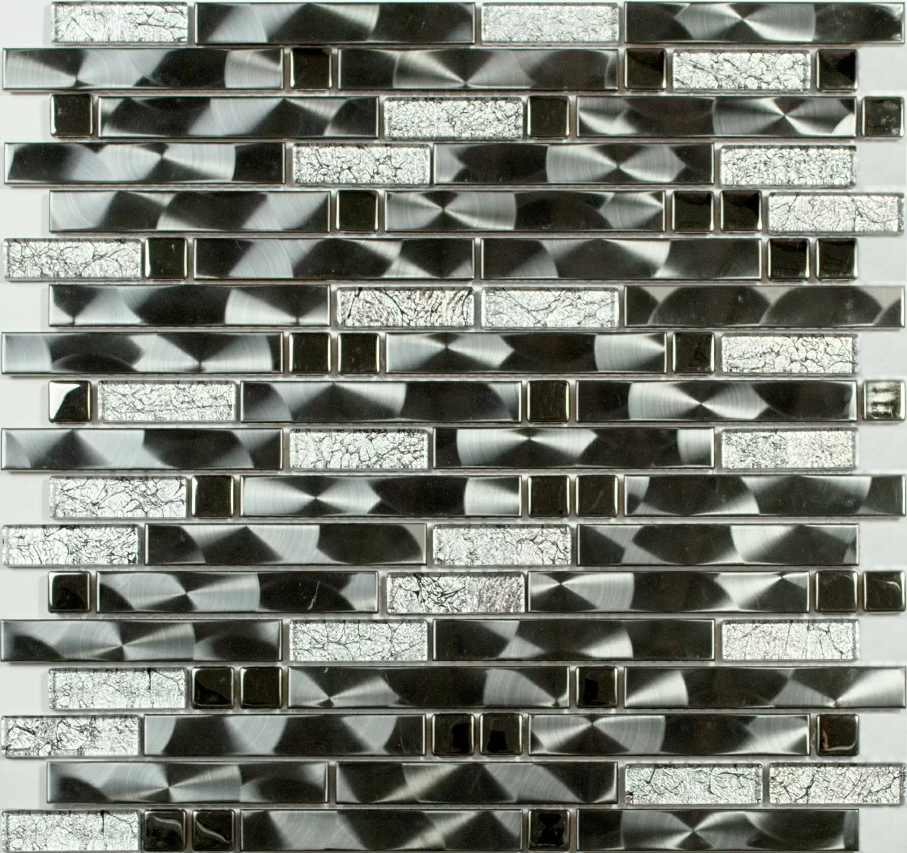 Мозаика MS-606 метал стекло (15х48х98x6) 305*298