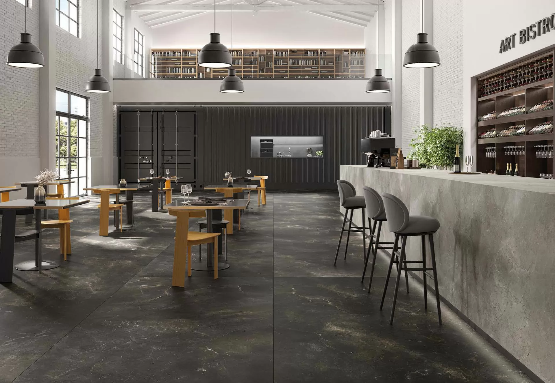 Керамогранит P175592MF6 Art Stone Abyss Grey Naturale 75x150