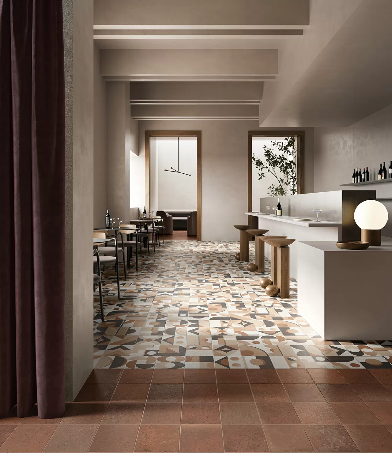 Керамогранит 1086529 Italica Modulare 39 Terra Mista (комплект 2шт 20x20, 1шт 20x40, 2шт 40x40, 1шт 40x60,8)