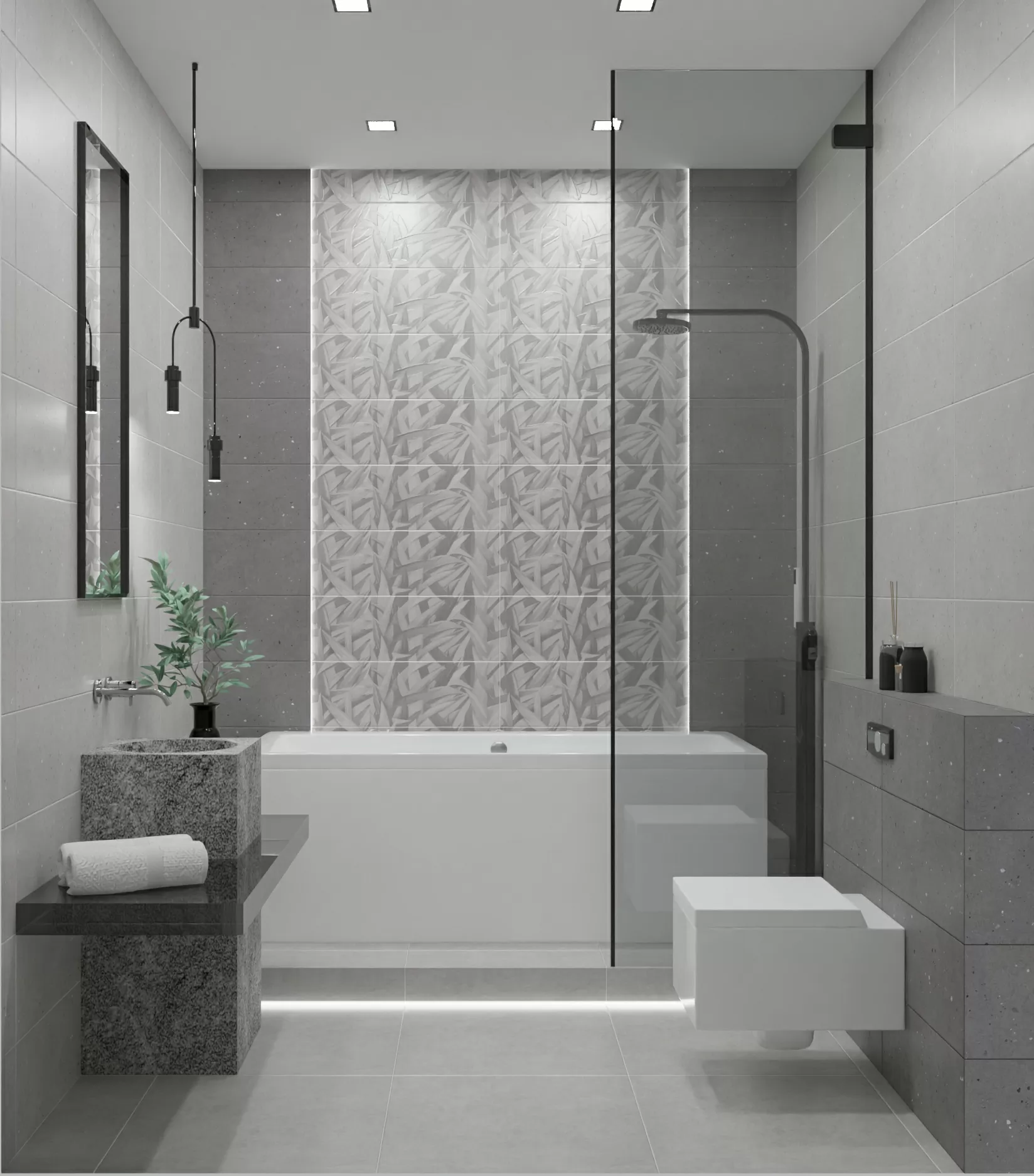 Плитка Limestone Leaves Crema 24.2x70
