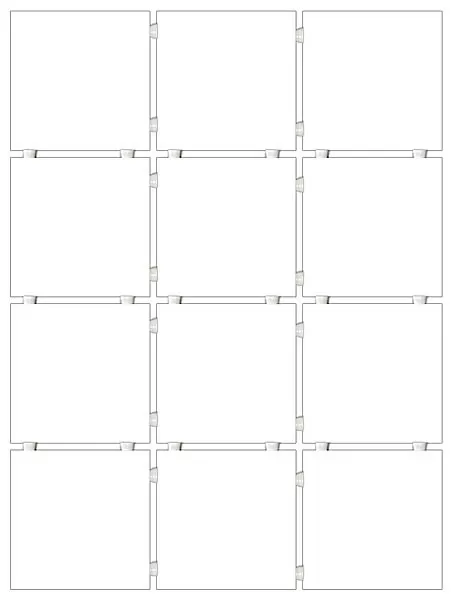 Плитка 1230T Конфетти белый полотно 30*40 из 12 частей 9,9х9,9