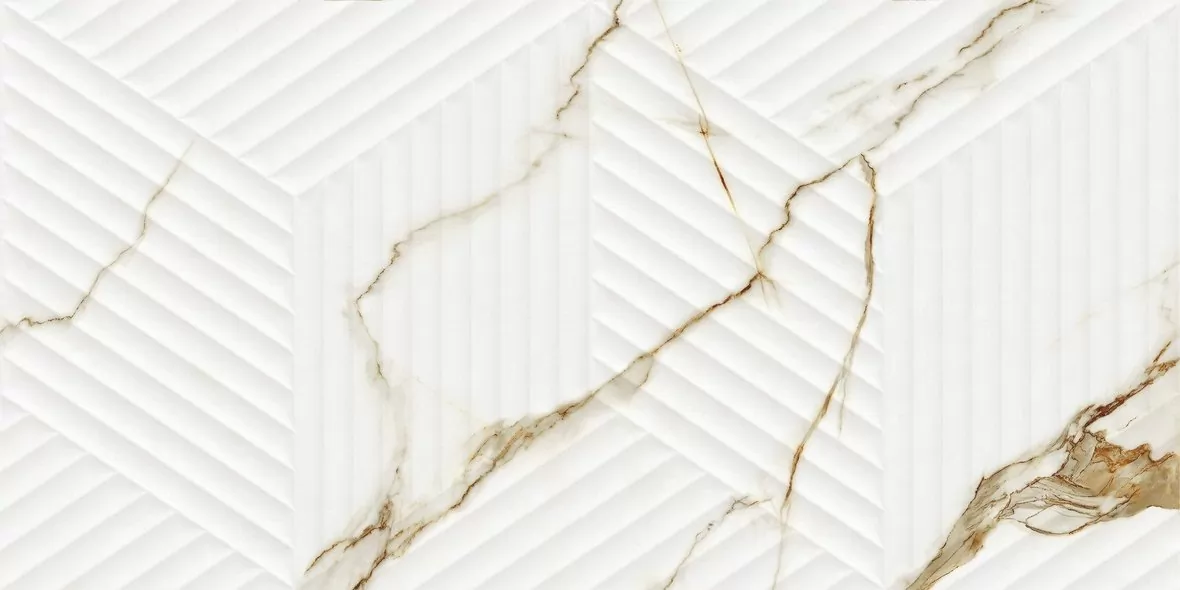 Плитка LE63063A-F53 Bianco Carrara Oro Cubo Rectificado 30х60