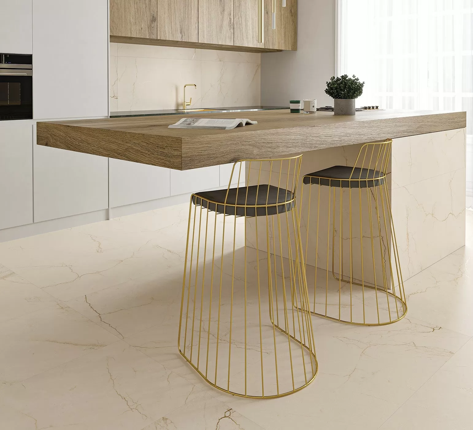 Керамогранит Crema Avorio 45x90
