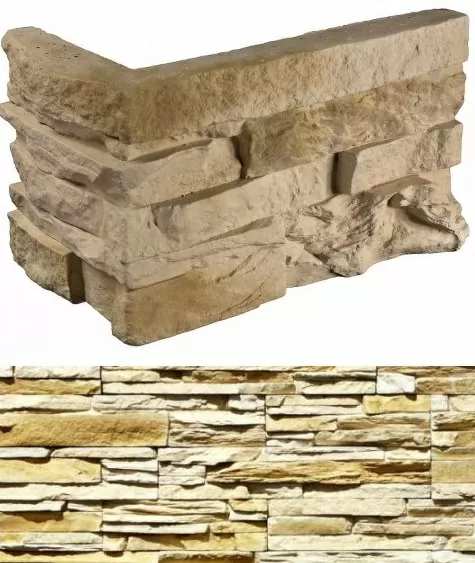 Искусственный камень 100-15 Кросс Фелл угловой 7х25,5x10 (6х15,5x10)