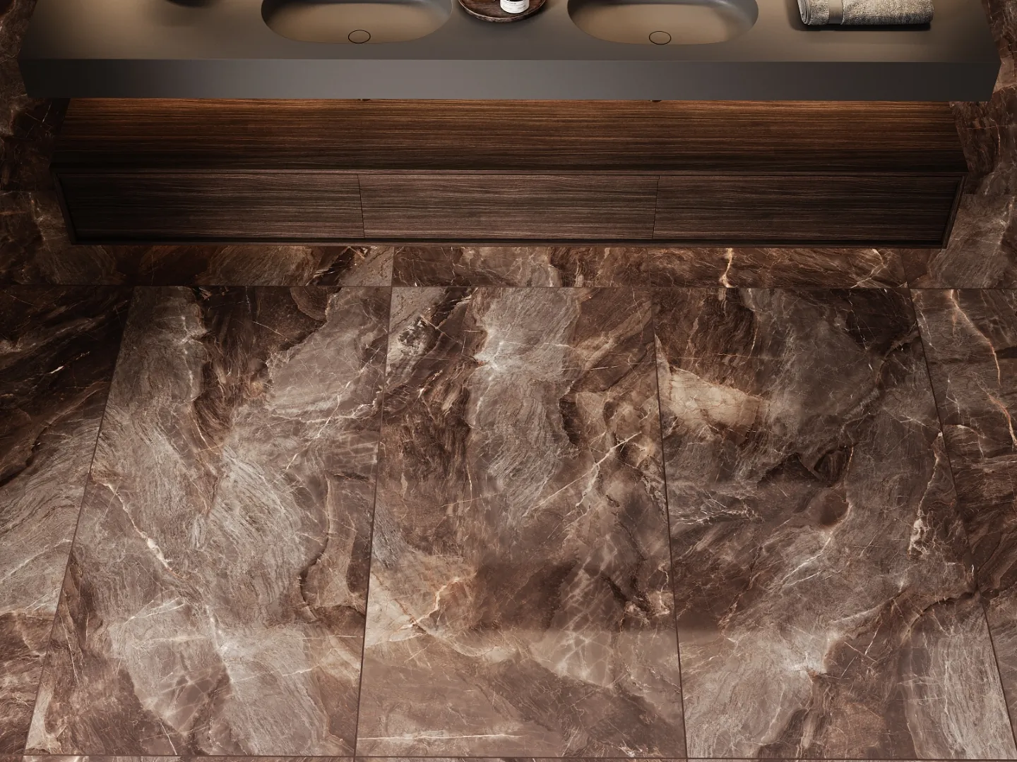 Керамогранит MOGXL5001 Marble Brown полированный 80x160x9