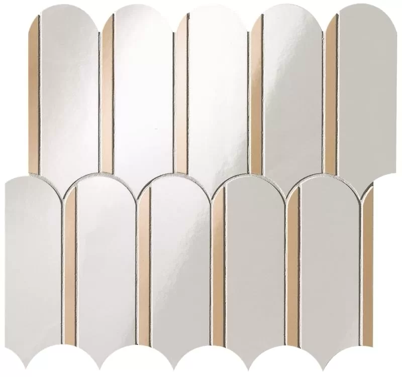 Мозаика fQKQ Onice Neve Onice Miele Archs Mosaico 28.2x31