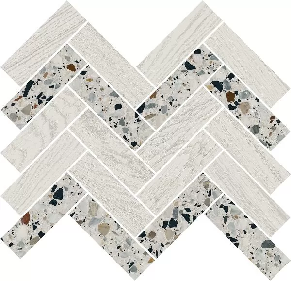 Мозаика T042/SG5268 Монтиони мозаичный белый 34x35,5