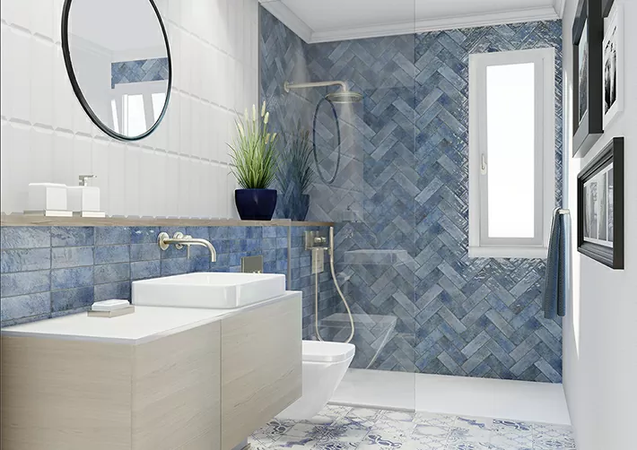 Плитка Positano Zaffiro 6.5x20