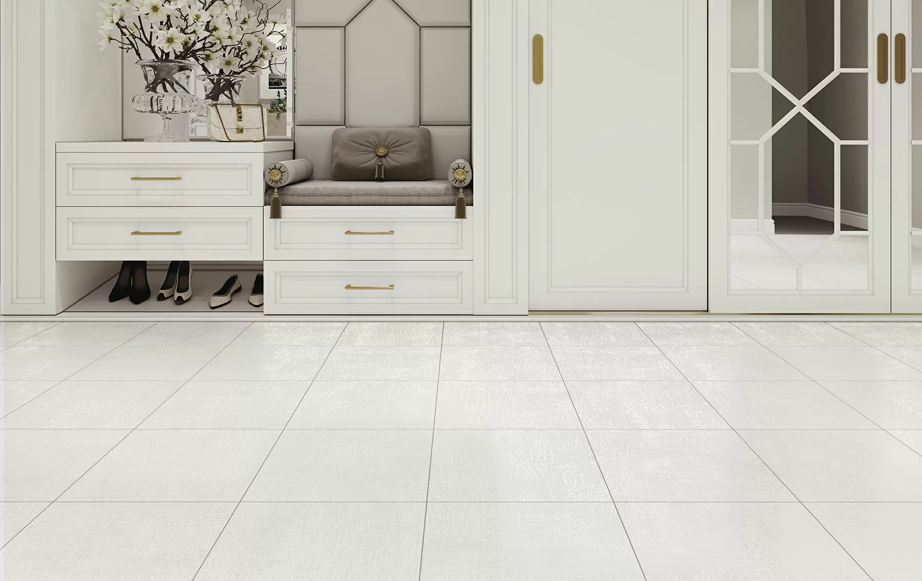 Керамогранит GP6CEF00 Creta Flori Blanco 41*41