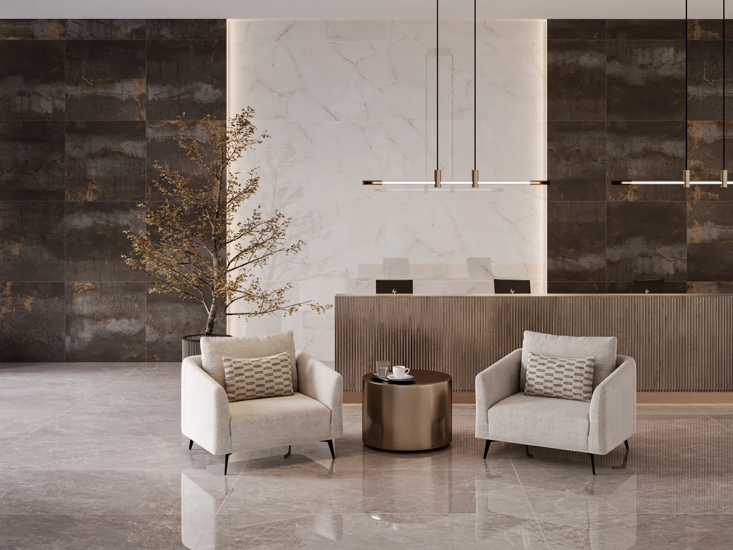 Керамогранит MOGXL5001 Marble Brown полированный 80x160x9