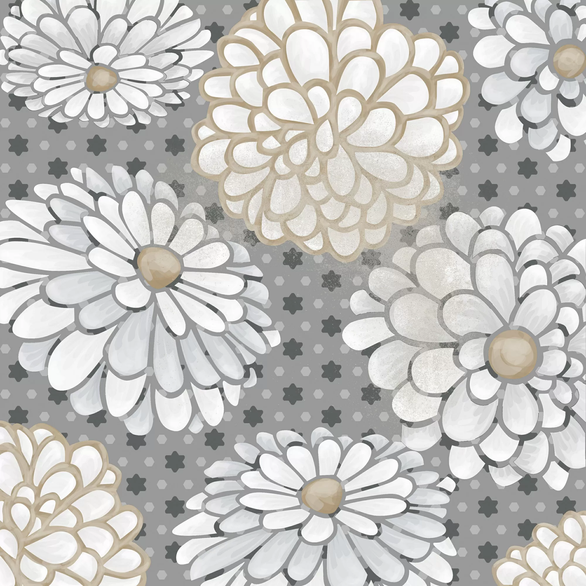 Керамогранит Flore Gris 20x20 (микс)