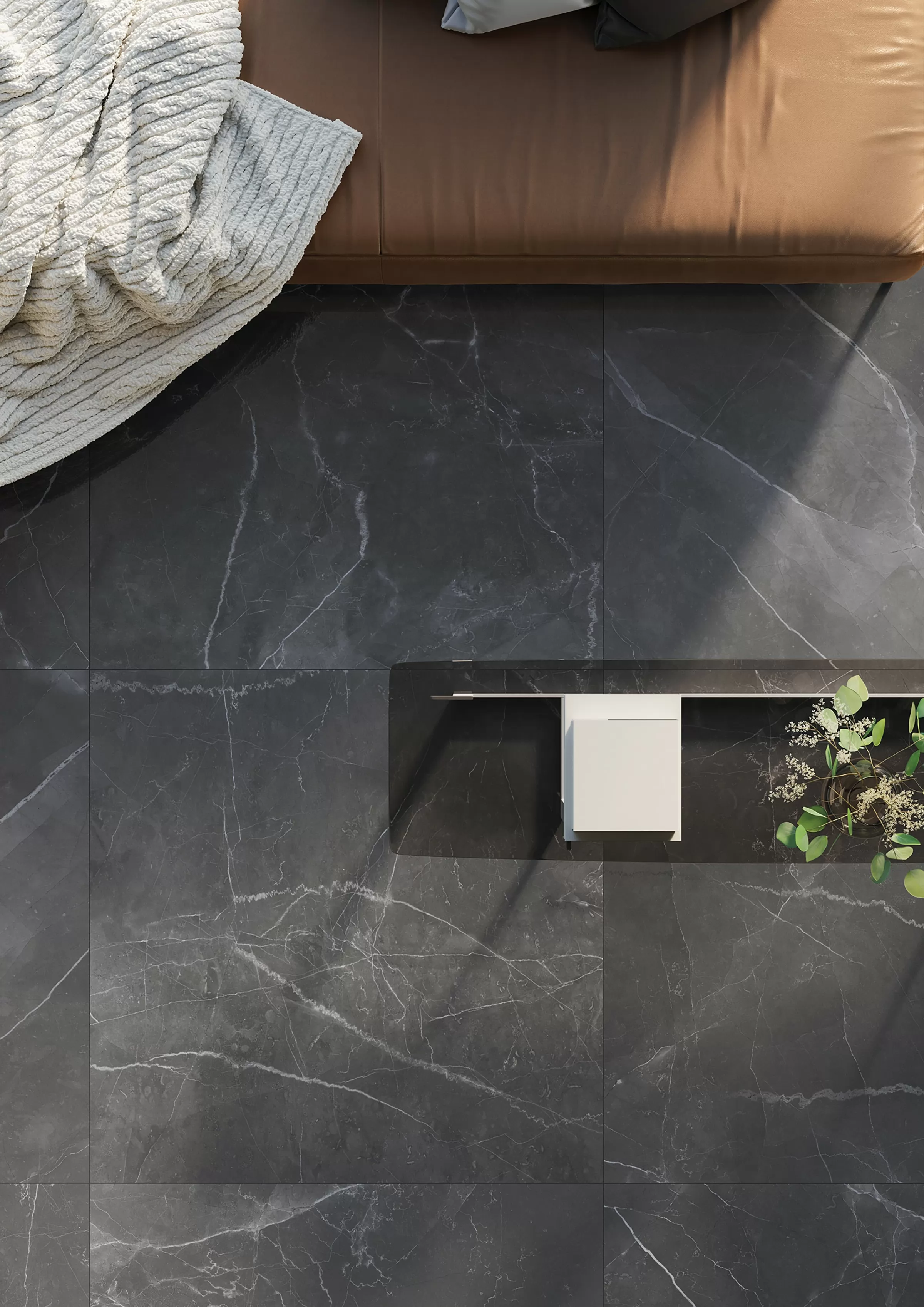 Керамогранит Amani Marble Dark Grey Polished Full Lappato 60x120