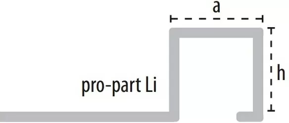Профили и пороги B73141326 Pro-Part LI Crystal Rock SW Graphite 11x11x2500