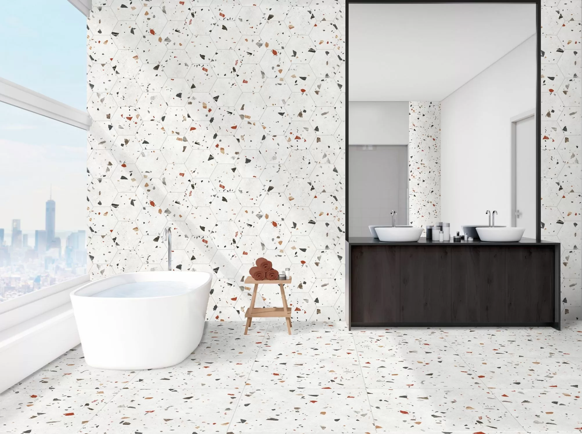 Керамогранит Sonar White Hexagonal 22x25