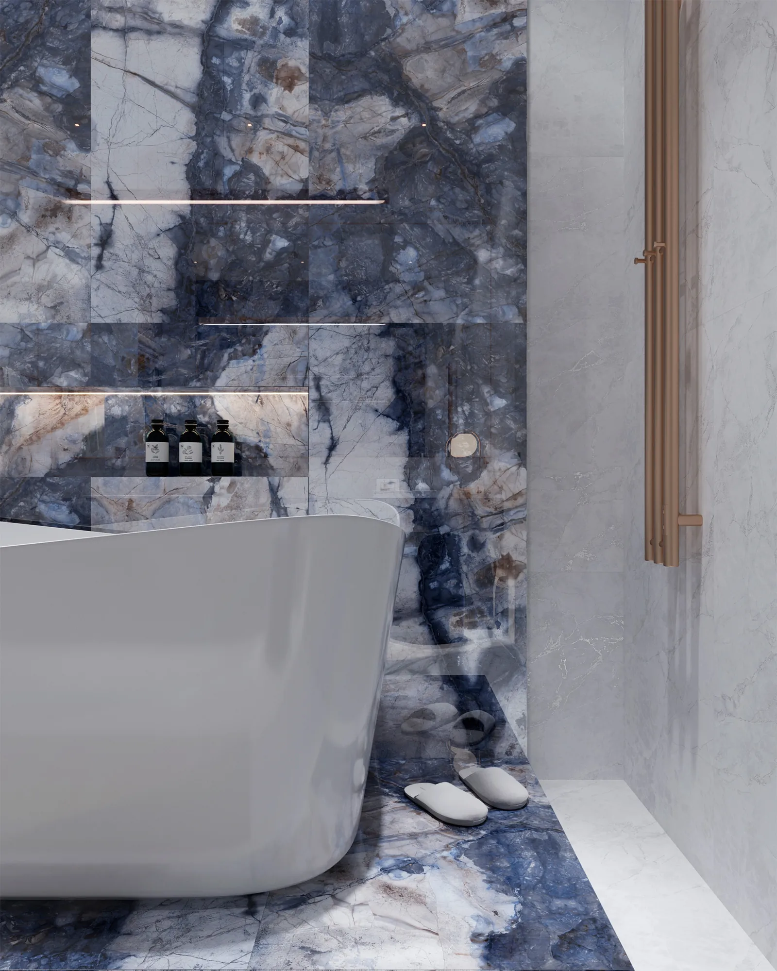 Керамогранит HG2006-A Bergamo Blue High Gloss 60x120