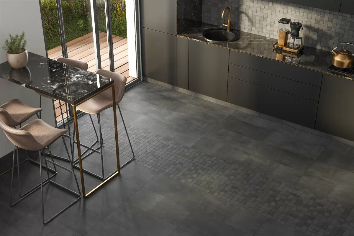 Керамогранит TH5A406 Плинтус Townhouse темно-серый 7x59,8