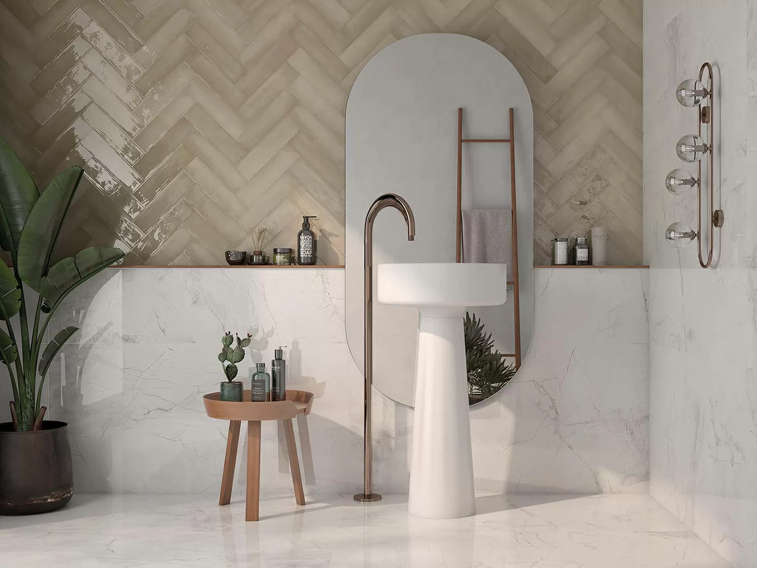 Плитка Mystic Invisible White Vecchio 40x120