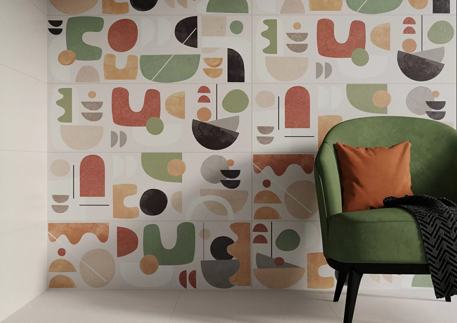 Плитка Wabi-Sabi green 01 30x90