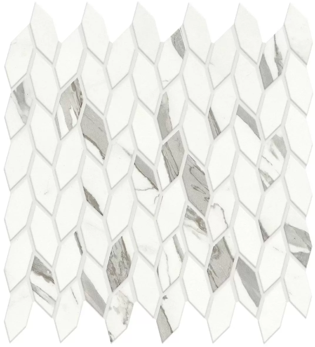 Мозаика A4WM Marvel Statuario Supremo Mosaico Twist Shiny 30.5x30.5