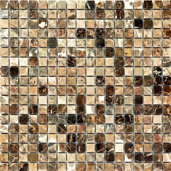 Мозаика 7M022-15P (Emperador Dark) мозаика Мрамор 15x15 305х305