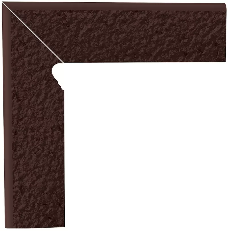 Клинкерная плитка Natural Brown Duro Цоколь левый (В+А) 30x8,1