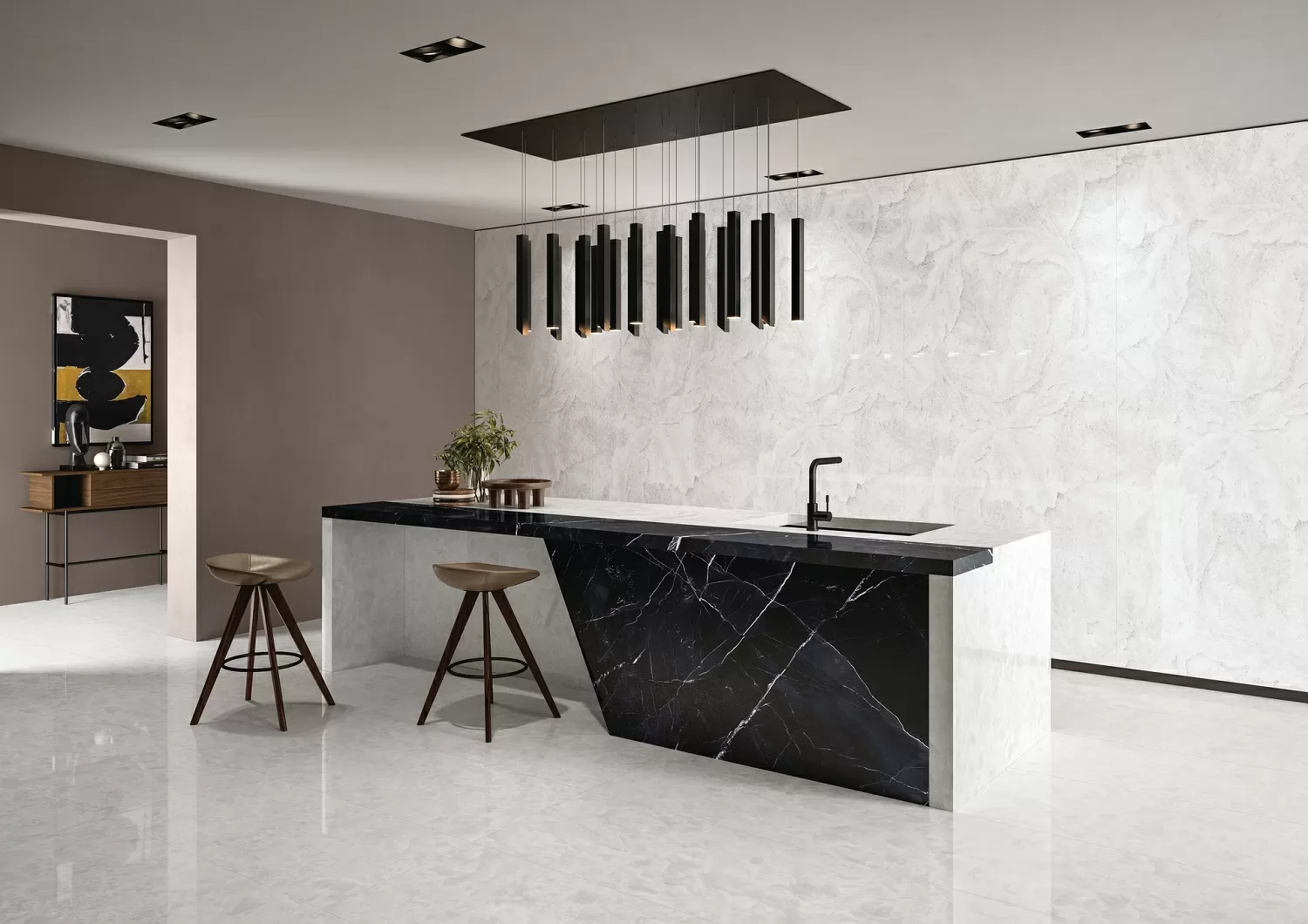Керамогранит EHAX Acanto Calacatta Black Lapp Rett. 60x120