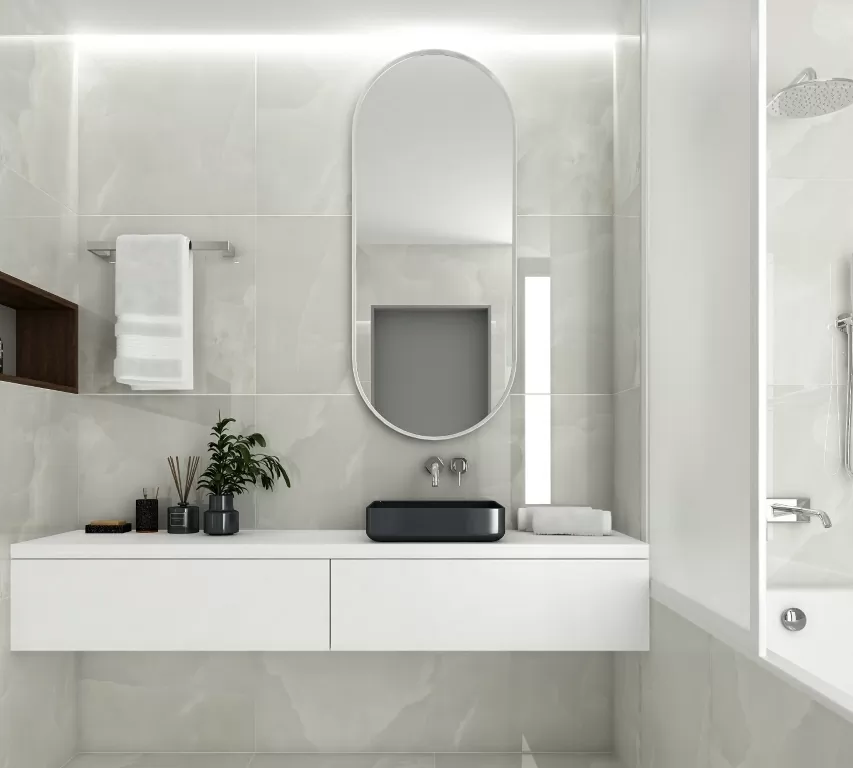 Керамогранит Onyx Royal Cloud Светло-серый Полированный 80х80
