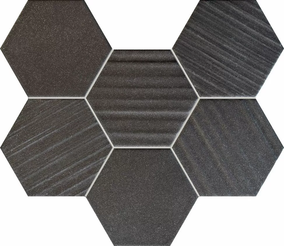 Мозаика Ms-Horizon hex black 28,9x22,1