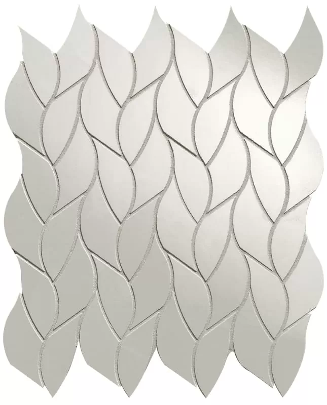 Мозаика fQMU Onice Neve Leaves Mosaico 25.9x30.9